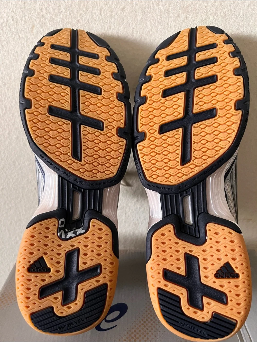 adidas Men's Navy, White and Gold Athletic Running Shoes
